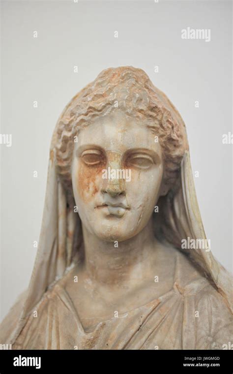 Ancient Marble Statue Of Greek Woman Stock Photo Alamy