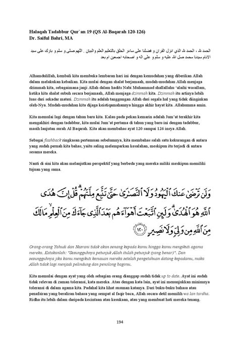 Halaqah Tadabbur Quran Al Baqarah By Halaqahtafsir Issuu