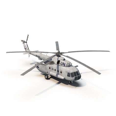 Mi Hip United Nations Medium Transport Helicopter Rigged D Model D