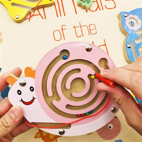 Tangram Jouets Éducatifs Montessori Pour Bébé Piste Magnétique