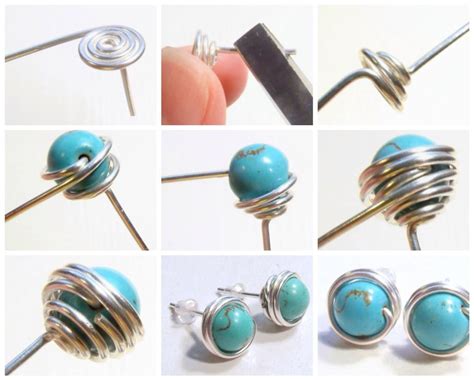 Stud Earring Tutorial Diy Wire Jewelry Handmade Wire Jewelry