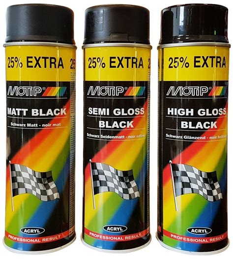 MOTIP Universal Paint Black Matte Satin Or High Gloss 500 Ml