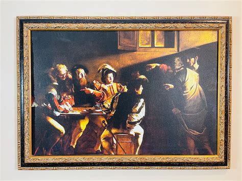 The Calling Of Saint Matthew By Caravaggio Canvas Art Fine Etsy