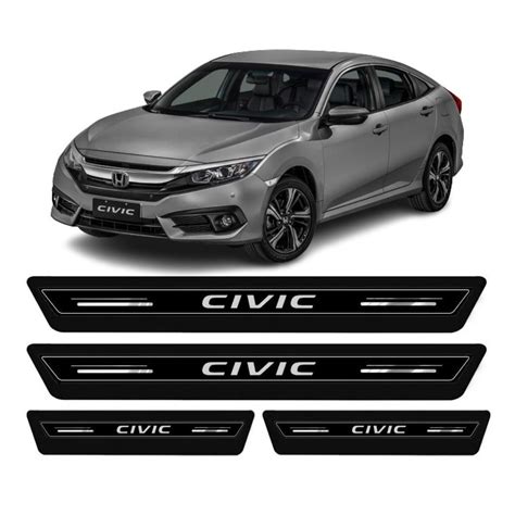 Kit Soleiras 8 Adesivos Proteção Porta Honda Civic Shopee Brasil