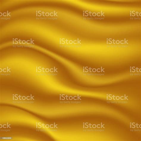 Gold Satin And Silk Cloth Fabric Crease Background And Texture Vector