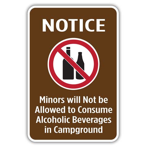 Notice Minors No Alcoholic Beverages American Sign Company