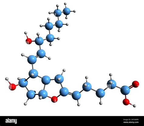 3d Image Of Prostacyclin Skeletal Formula Molecular Chemical