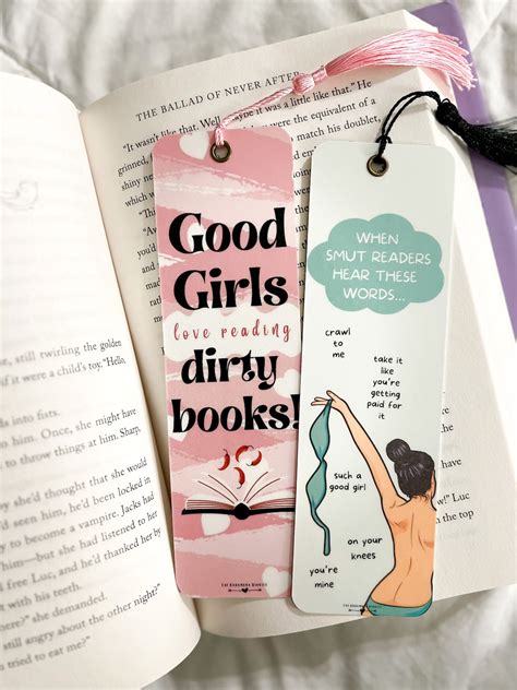 Dirty Books Bookmarks Smutty Girls Book Accessory Etsy