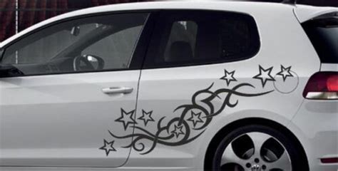 Aufkleber Auto Car Style Tattoo Tribal Seitendekor Sterne Stars