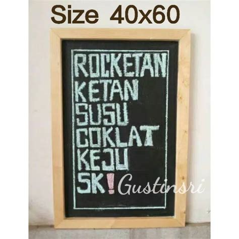 Jual PAPAN TULIS KAPUR PAPAN BOARD RUSTIC PAPAN MENU KAYU DEKORASI CAFE