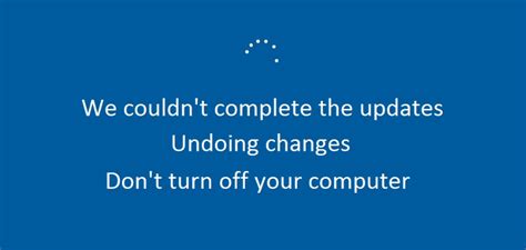 Fixed We Couldn T Complete The Updates Undoing Changes