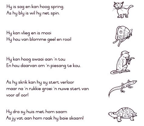 Afrikaanse Gedigte Vir Graad 6 Grade 7 Afrikaans Fal
