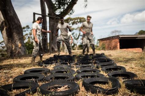 Trainer Giving Training to Military Soldiers