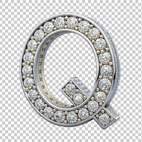 Premium Psd Diamond Alphabet Letter Q On Transparent Background