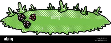 drawing field flower natural grass image Stock Vector Image & Art - Alamy