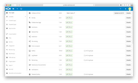 Apps Management Nextcloud Latest Administration Manual Latest