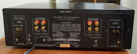 Sunfire Load Invariant Stereo Power Amplifier Wx Msrp