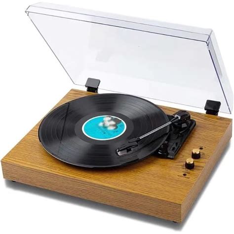 Platines Vinyles Vintage Bluetooth Tourne Disque Vinyle Avec Cache