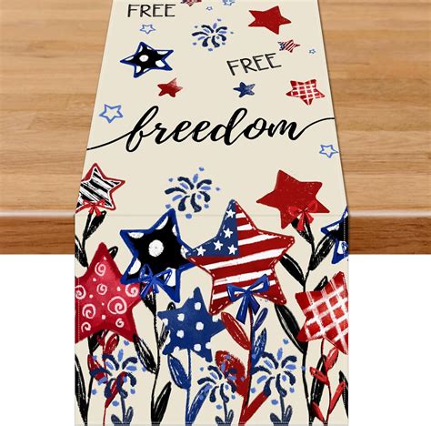 Amazon American Flag Stars 4th Of July Table Runner Freedom