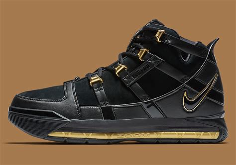 Nike LeBron 3 Retro Black Gold AO2434-001 | SneakerNews.com