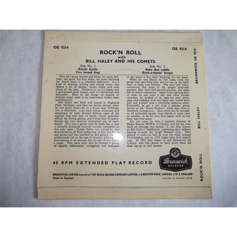 Rock N Roll Razzle Dazzle 3 By Bill Haley And His Comets Ep With