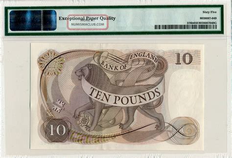 Bank Of England Great Britain 10 Pounds Nd 1966 70 Pmg 65epq