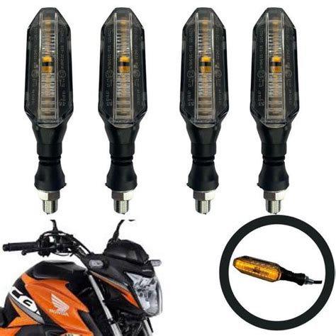 Kit 04 Piscas Seta Led Honda Modelo Cb250 Twister Sequencial STALLION