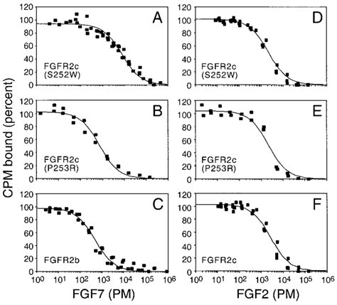 Binding Properties Of Wild Type And Mutant FGFR2 Extracellular Domains