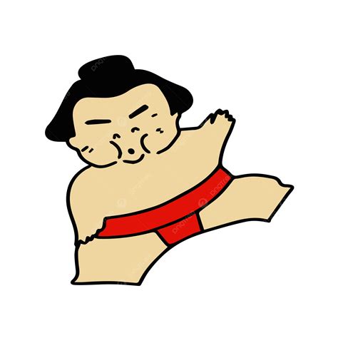 Cartoon Sumo Man Cute Vector Cute Cartoon Sumo Japan Png And Vector