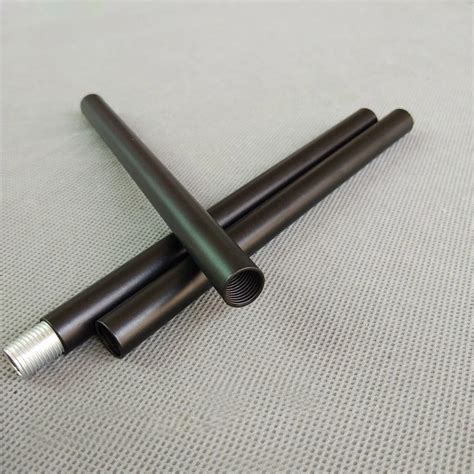 M10 Hollow Threaded Tube Black 11 5cm Iron Rods Inner Tooth For Table