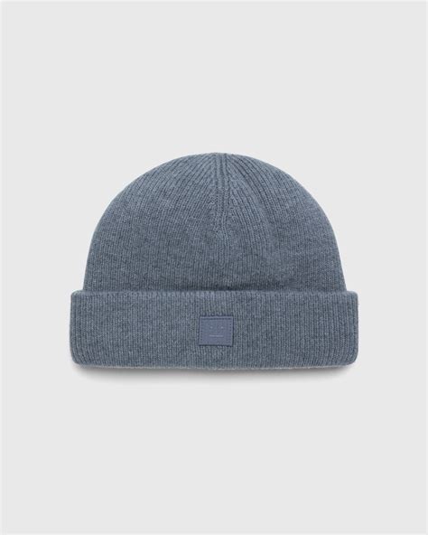 Acne Studios Small Face Logo Beanie Grey Melange Highsnobiety Shop