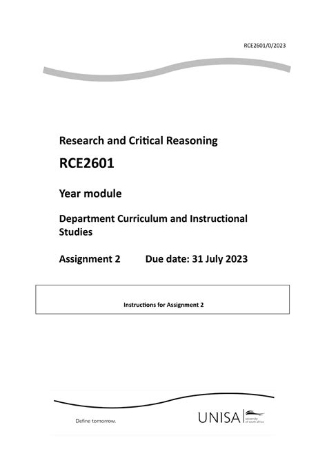 Rce Assignment Rce Research And Critical Reasoning