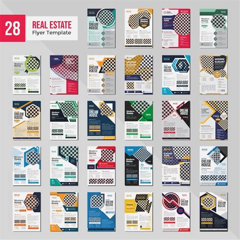 Premium Vector Corporate Real Estate Flyer Design Bundle Set