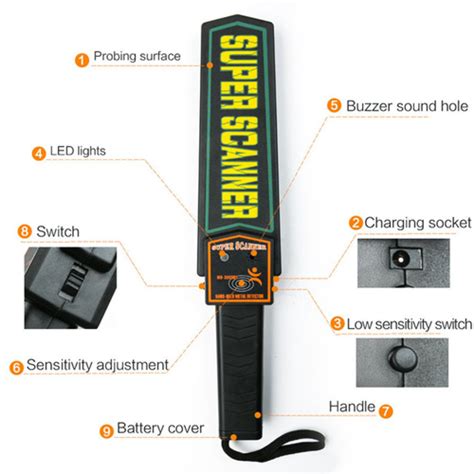 Md 3003b1 Super Scanner Hand Held Security Metal Detector Gmd Detectors