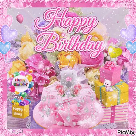 Girly Happy Birthday Animation Pictures, Photos, and Images for ...