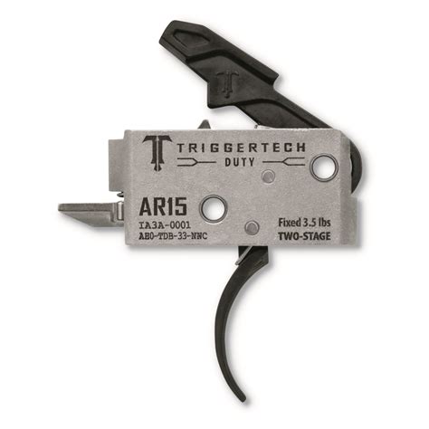 TriggerTech AR 15 Duty Line Curved 2 Stage Trigger 3 5 Lb 738471