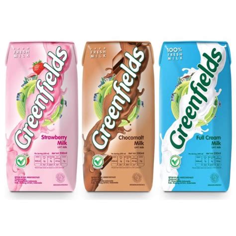 Jual Susu Greenfields UHT 250ml Full Cream Cokelat Strawberry Milk ...