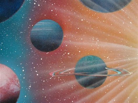 Sci Fi Fantasy Art Original Airbrush Painting Milky Way