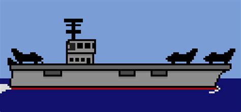 Aircraft Carrier Pixel Art