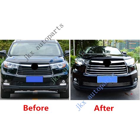 X Abs Front Bumper Upper Lower Grille J Grill For Toyota Highlander