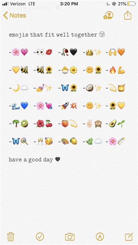 Emojis That Fit Together ㋡ Instagram Emoji Emoji Combinations Witty