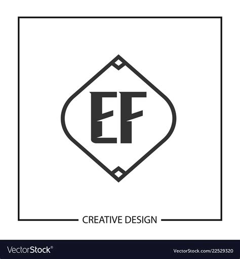 Initial Letter Ef Logo Template Design Royalty Free Vector