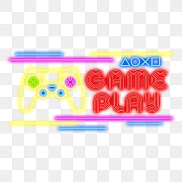 Gaming Play Game Vector Hd Png Images Neon Play Game Design In