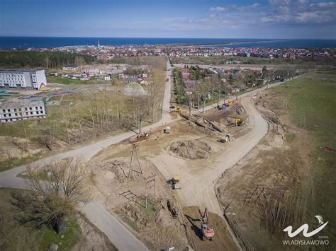 Budowa ronda we Władysławowie Ujęcia z drona TelewizjaBaltycka pl