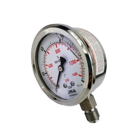 All Stainless Steel Manometer Liquid Filled Anti Vibration Pressure