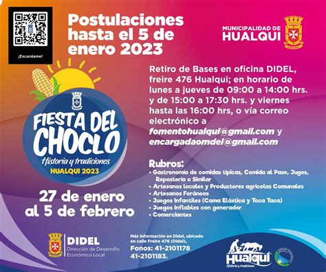 POSTULACIONES FERIA FIESTA DEL CHOCLO Noticias