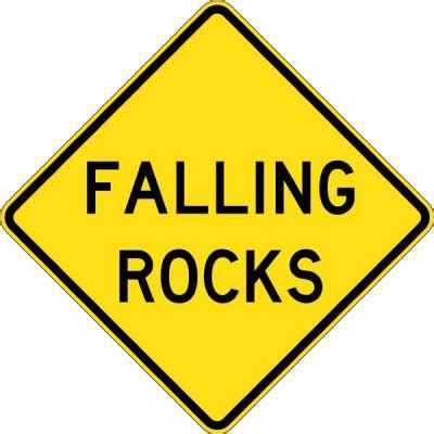 Falling Rocks Road Signs USS