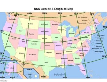 Latitude and Longitude mapping quiz by MrsTintheLibrary | TPT