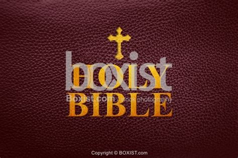 Holy Bible Leather Cover Photography Sam Mugrabys Stock