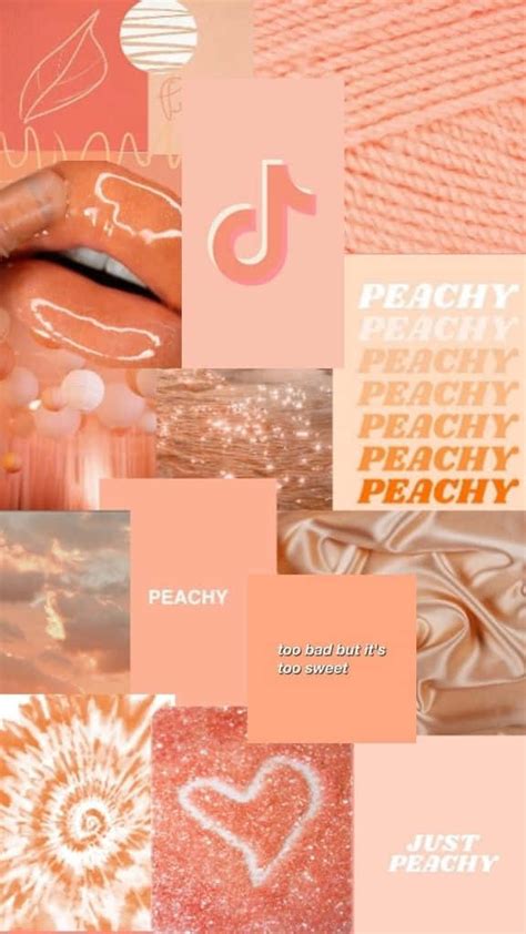 Download Orange Peach Aesthetic Wallpaper